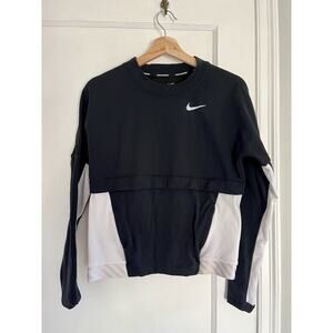 Nike Women’s Dri-Fit Therma Sphere Running Crew Sweatshirt XS Black/White